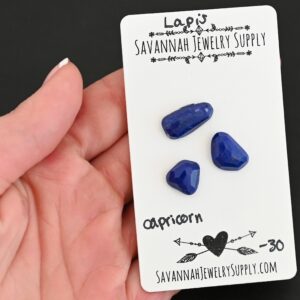 Rose Cut Lapis Cabochons – Capricorn