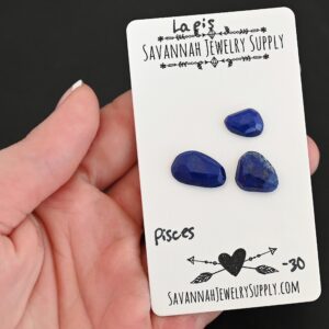 Rose Cut Lapis Cabochons – Pisces