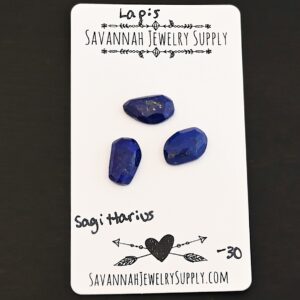Rose Cut Lapis Cabochons – Sagittarius