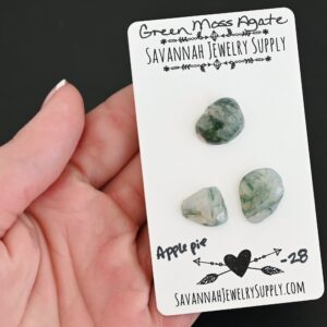 Rose Cut Green Moss Agate Cabochons – Apple Pie