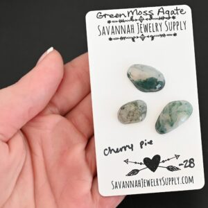 Rose Cut Green Moss Agate Cabochons – Cherry Pie