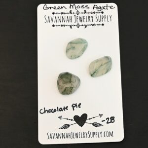 Rose Cut Green Moss Agate Cabochons – Chocolate Pie