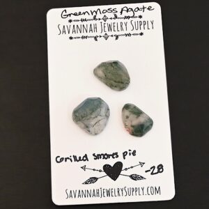Rose Cut Green Moss Agate Cabochons – Grilled Smores Pie