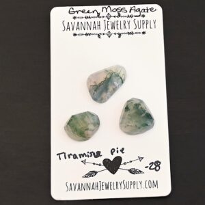 Rose Cut Green Moss Agate Cabochons – Tiramisu Pie