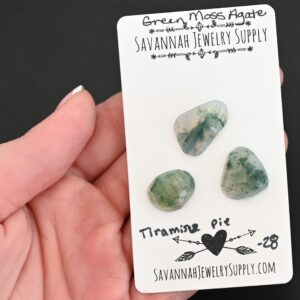 Rose Cut Green Moss Agate Cabochons – Tiramisu Pie