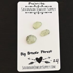 Rose Cut Prehnite Cabochons – Big Brooke Forest