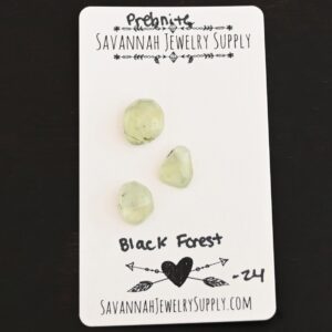 Rose Cut Prehnite Cabochons – Black Forest