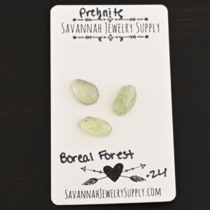Rose Cut Prehnite Cabochons – Boreal Forest