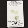 Boyer State Forest Rose Cut Prehnite Cabochon Parcel shown on business card