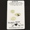 Kinabalu Forest Rose Cut Prehnite Cabochon Parcel shown on business card
