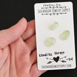 Rose Cut Prehnite Cabochons – Klondike Forest
