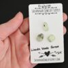 Lincoln Woods Forest Rose Cut Prehnite Cabochon Parcel shown in hand