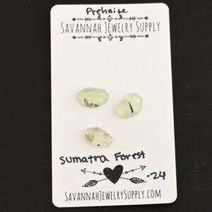 Rose Cut Prehnite Cabochons – Sumatra Forest