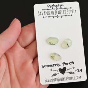 Rose Cut Prehnite Cabochons – Sumatra Forest