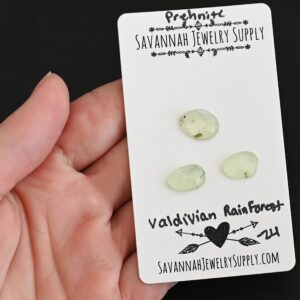 Rose Cut Prehnite Cabochons – Valdivian Rainforest