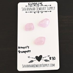Rose Cut Kunzite Cabochons – Angel’s Trumpets