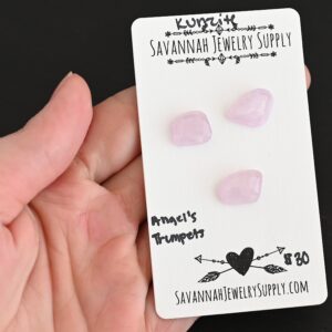 Rose Cut Kunzite Cabochons – Angel’s Trumpets