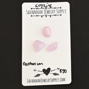 Rose Cut Kunzite Cabochons – Anthurium