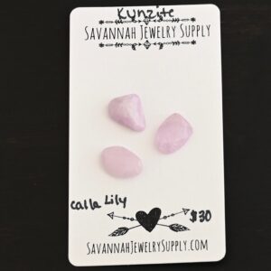 Rose Cut Kunzite Cabochons – Calla Lily