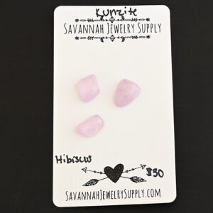 Rose Cut Kunzite Cabochons – Hibiscus