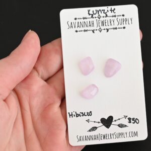 Rose Cut Kunzite Cabochons – Hibiscus