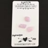 Hydrangea Rose Cut Kunzite Cabochon Parcel shown on business card