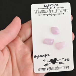 Rose Cut Kunzite Cabochons – Hydrangea
