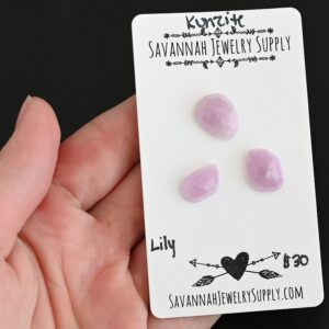 Rose Cut Kunzite Cabochons – Lily