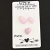 Protea Rose Cut Kunzite Cabochon Parcel shown on business card