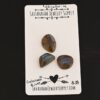 Colorado River Labradorite Cabochon Parcel shown on business card