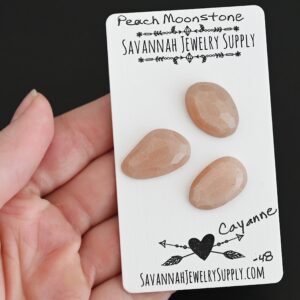 Rose Cut Peach Moonstone Cabochons – Cayenne