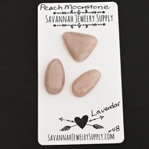 Rose Cut Peach Moonstone Cabochons – Lavender