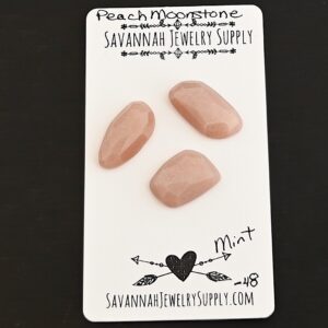 Rose Cut Peach Moonstone Cabochons – Mint
