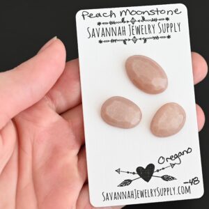 Rose Cut Peach Moonstone Cabochons – Oregano