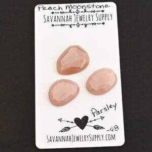 Rose Cut Peach Moonstone Cabochons – Parsley