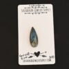 Kentucky River Labradorite Cabochon Parcel shown on business card