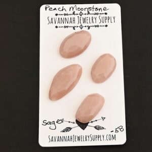 Rose Cut Peach Moonstone Cabochons – Sage