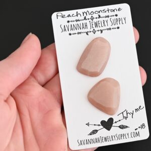 Rose Cut Peach Moonstone Cabochons – Thyme