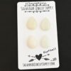 Football Moonstone Cabochon Parcel shown on business card