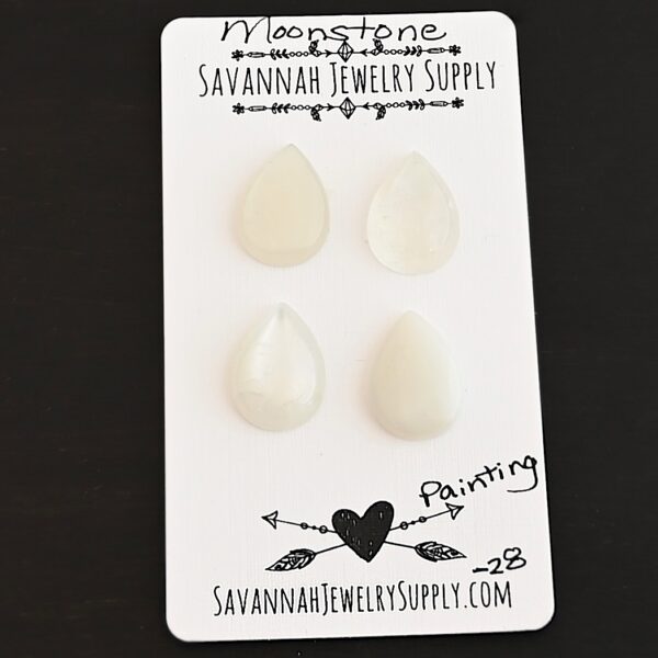 Painting Moonstone Cabochon Parcel shown on business card