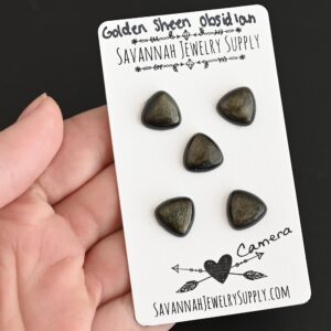 Golden Sheen Obsidian Cabochon Parcel – Camera