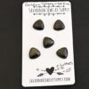 Clothes Golden Sheen Obsidian Cabochon Parcel shown on business card