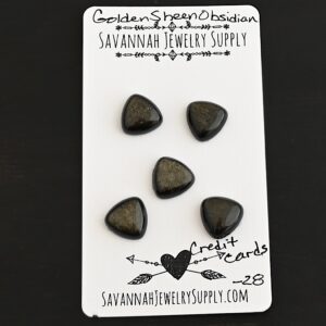 Golden Sheen Obsidian Cabochon Parcel – Credit Cards