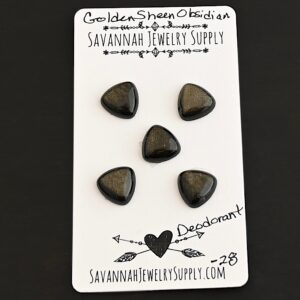 Golden Sheen Obsidian Cabochon Parcel – Deodorant