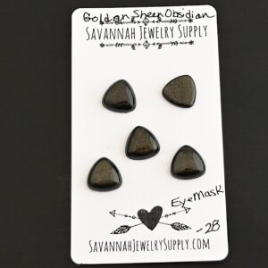 Golden Sheen Obsidian Cabochon Parcel – Eye Mask