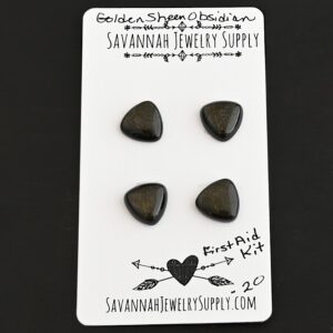 Golden Sheen Obsidian Cabochon Parcel – First Aid Kit