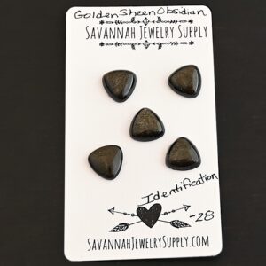Golden Sheen Obsidian Cabochon Parcel – Identification