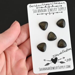 Golden Sheen Obsidian Cabochon Parcel – Identification