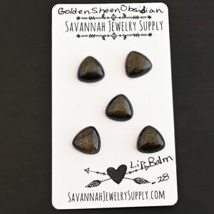 Golden Sheen Obsidian Cabochon Parcel – Lip Balm