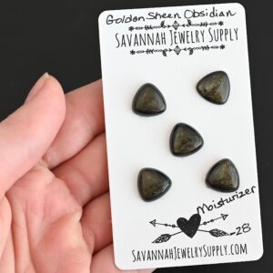 Golden Sheen Obsidian Cabochon Parcel – Moisturizer